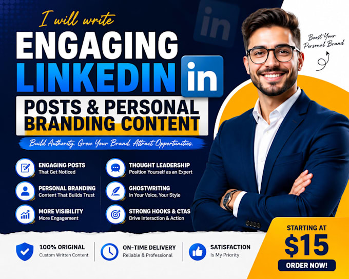 write engaging linkedin posts and personal branding content