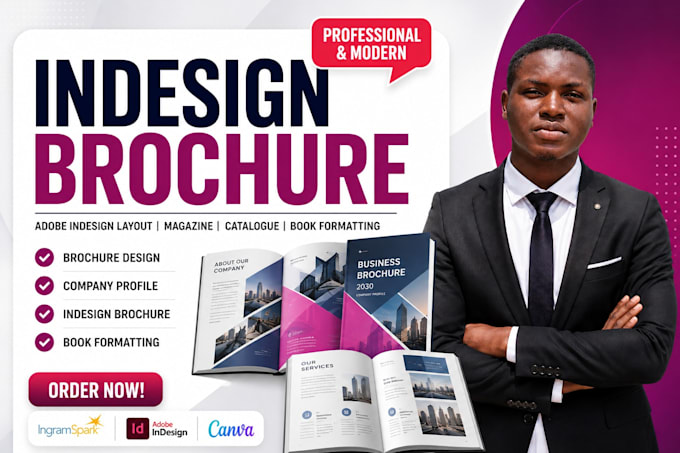 indesign brochure design adobe indesign layout magazine catalog, book formatting