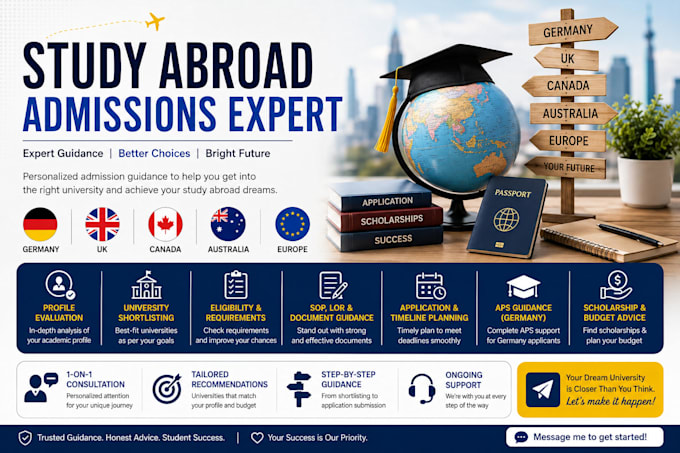 help you get admitted to universities abroad