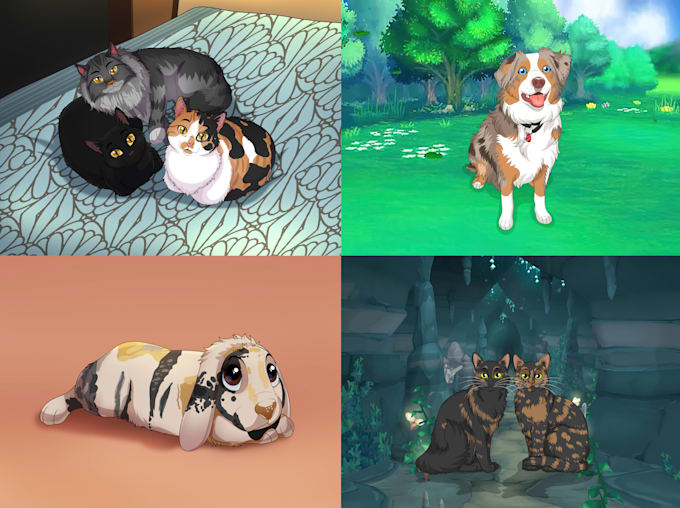 custom disney pets illustration