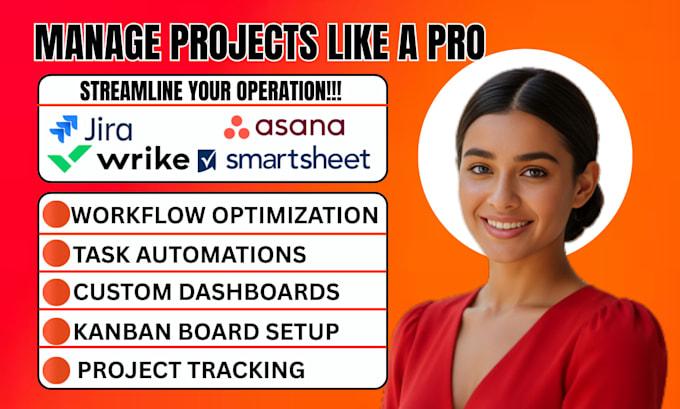 setup asana jira smartsheet wrike workflows automation dashboard and board setup