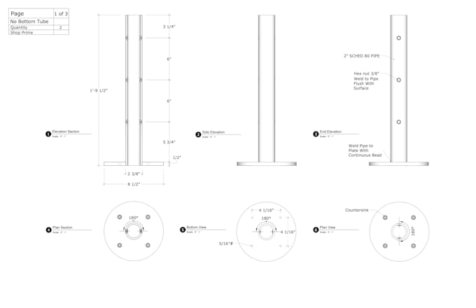 do technical 2d drafting and shop drawings
