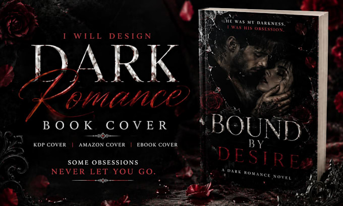 design dark romance book cover KDP cover amazon cover
