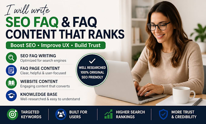 write seo faq, faq writing, faq page, website faq content, website content