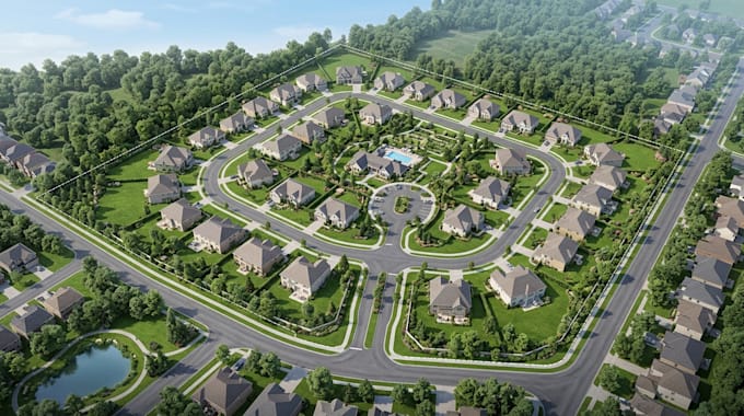 create real estate map, property location map and site plan map