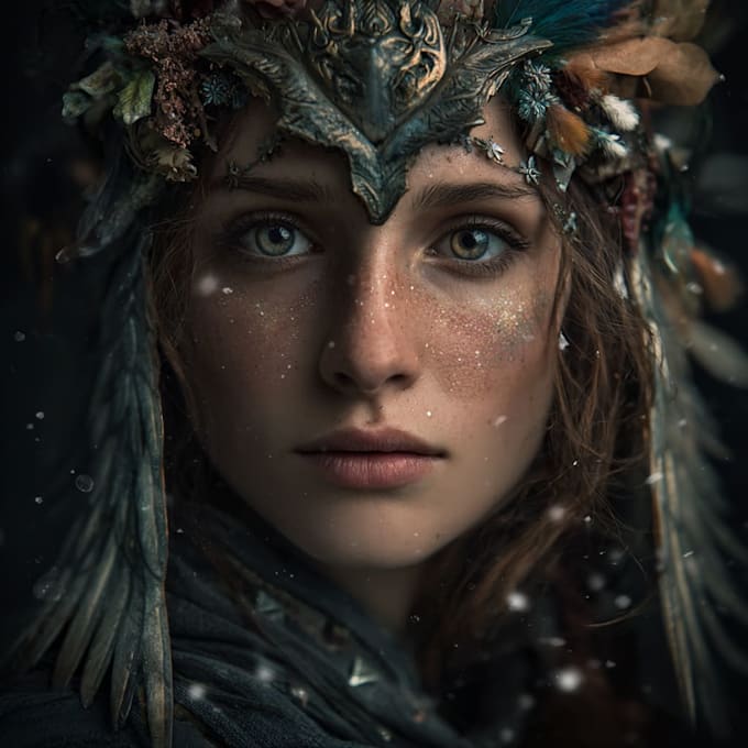 create fantasy character portrait art