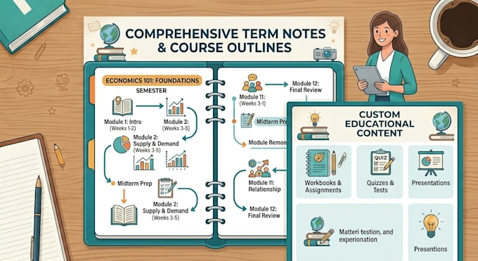 write lesson plans, daily notes, term notes