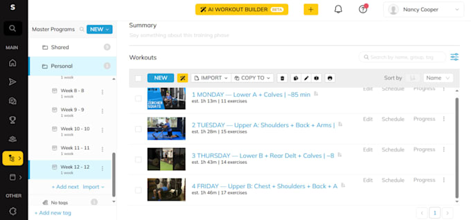 upload workout plan, trainerize setup trainerize, upload workout programs