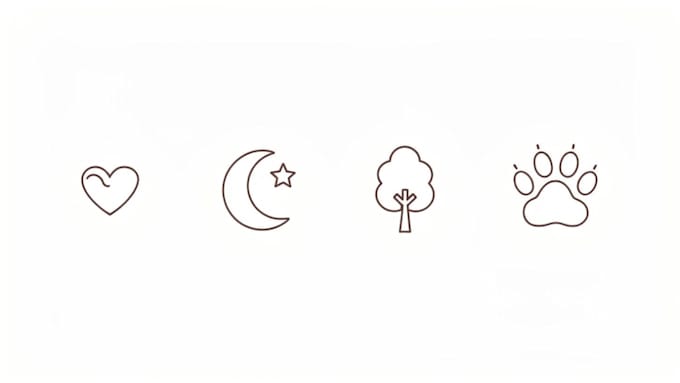 create a cute minimalistic line art tattoo design