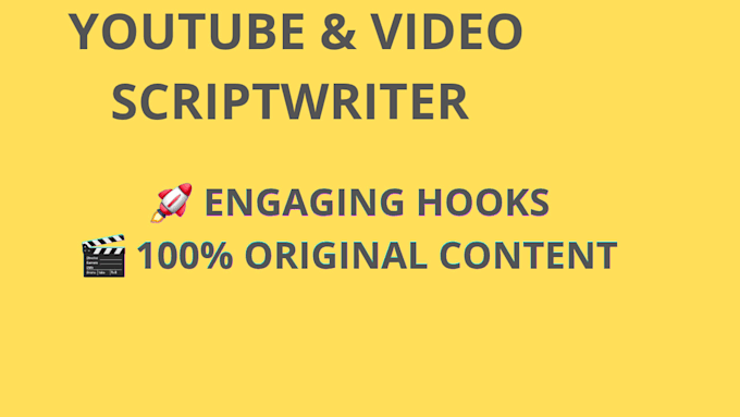 write an engaging youtube script