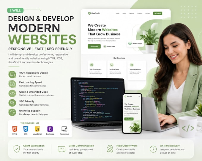 create a business landing page