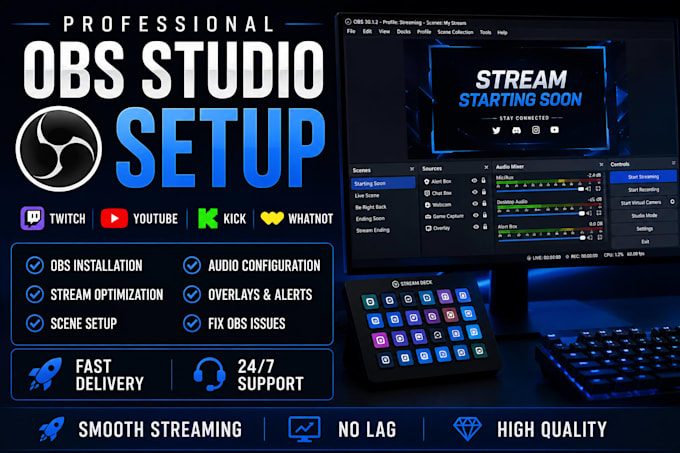 setup, optimize and fix your obs studio professionally