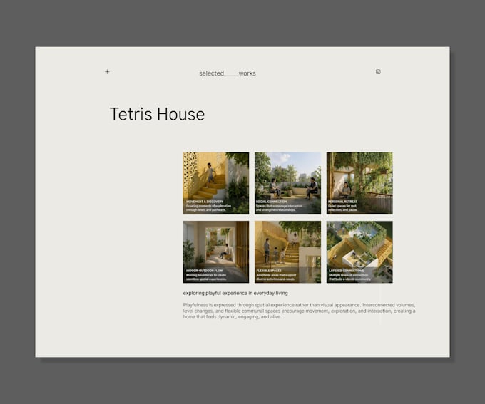 design a professional architecture portfolio