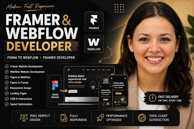develope framer website, webflow website, figma to webflow, framer developer