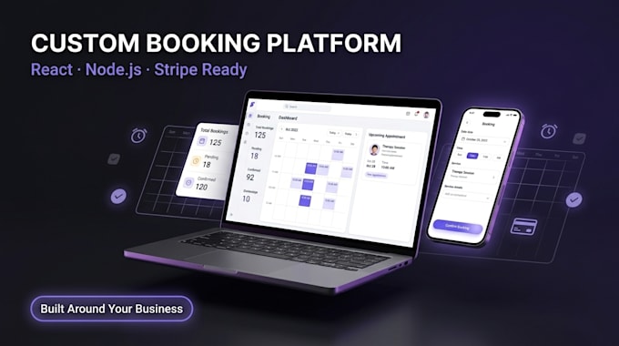 build custom booking app or marketplace saas web application with react and node