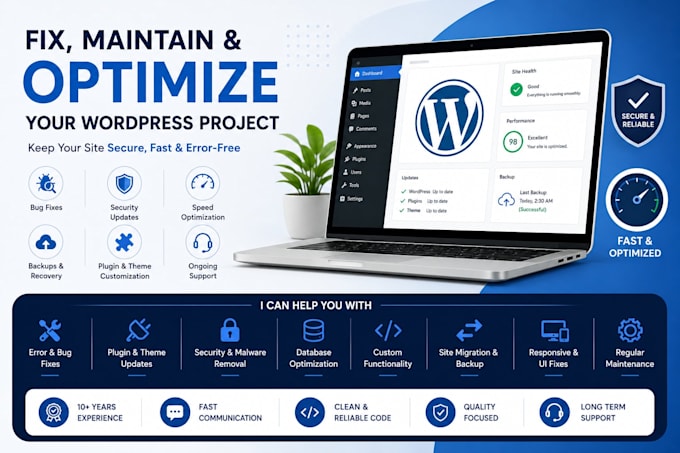 fix and maintain your web application and portals