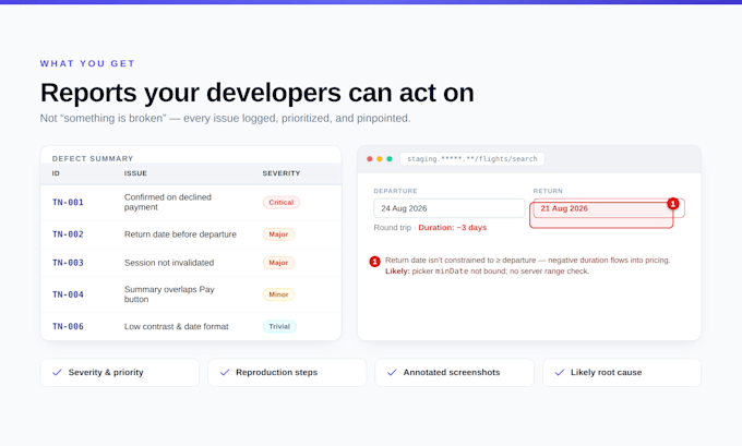 manually test your website or saas and deliver a clear QA report