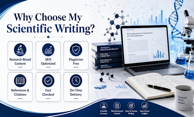 write research based scientific articles and blogs