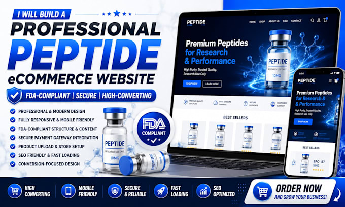 build ecommerce peptide website peptide website fda complaint peptide website