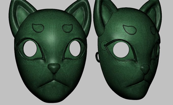 create anime 3d props model mask object assets or weapon items for 3d prints