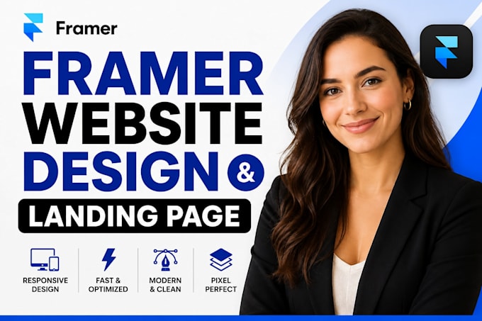 design a modern framer website, landing page or figma to framer