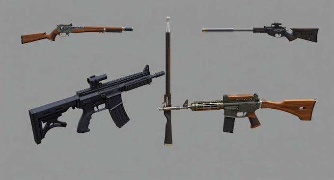 create professional 3d weapon and gun models for games