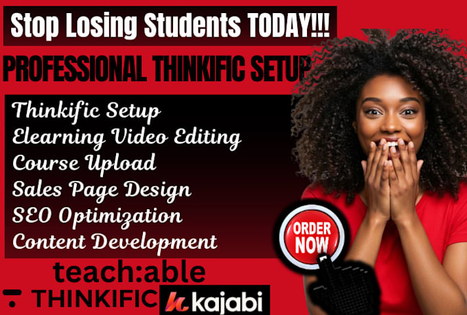 setup online thinkific course upload elearning videos editing for engagement