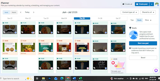 schedule and manage your social media posts with content calendar