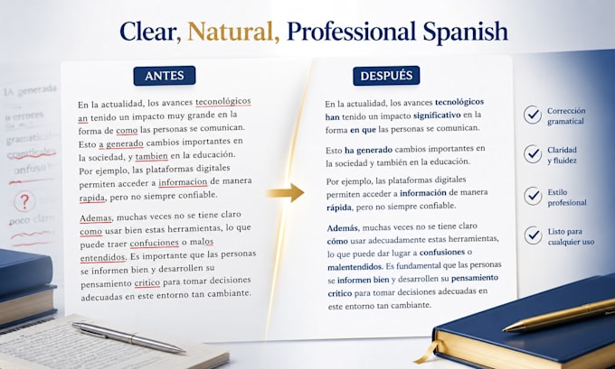 proofread and edit your spanish text