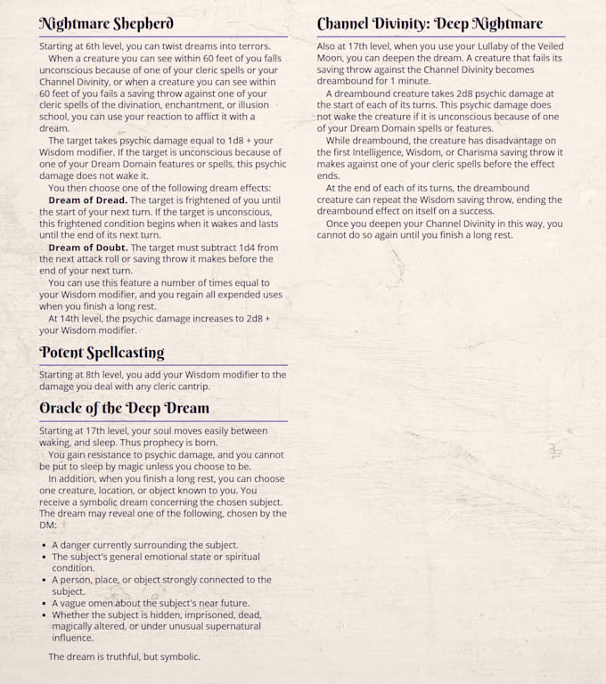 design a dnd 5e 2014 subclass for you