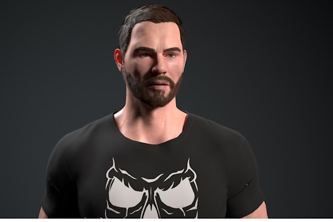 create a realistic 3d game ready character model for unreal engine and unity