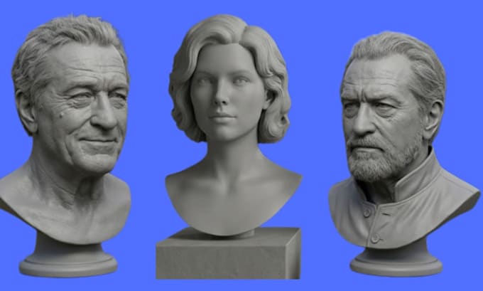 sculpt realistic 3d bust up 3d head 3d table miniature 3d face printable figure