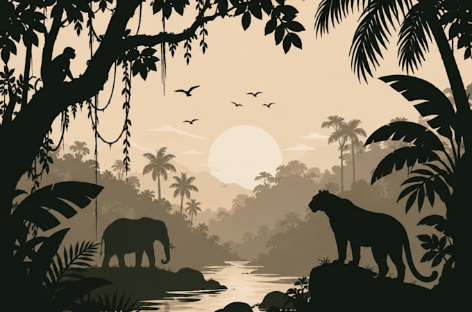 create unique silhouette illustrations