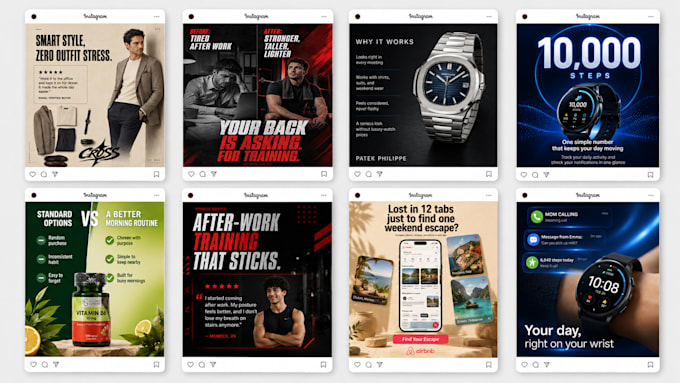 design high converting instagram and facebook ad creatives