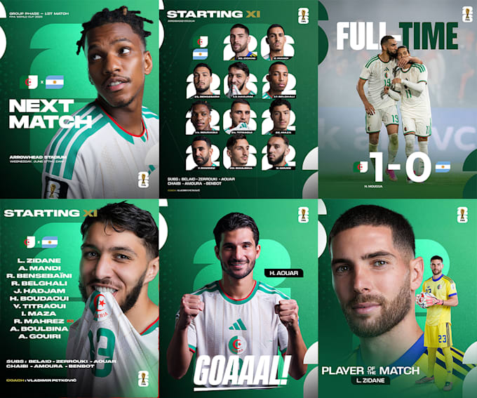 create matchday graphics, player posters, score updates