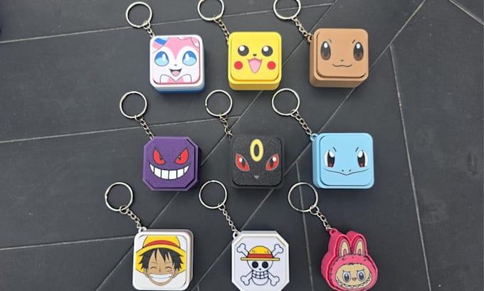 design custom 3d fidget clicker toy, keychain and printable stl 3mf model