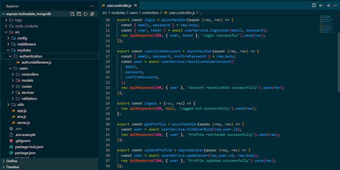 do nodejs express backend rest api postgresql prisma mongodb mongoose and more