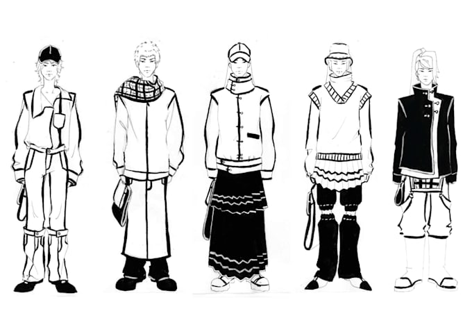 draw fashion illustration for you
