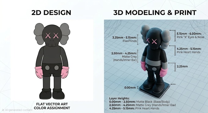 convert your 2d image into a 3d model stl or 3mf for 3d printing