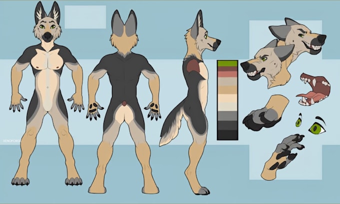 create fursona reference sheet character design furry reference sheet nsfw furry