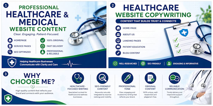 write medical and wellness website content