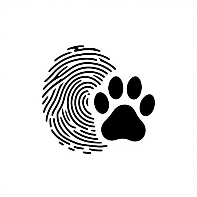 clean and design fingerprint or paw print