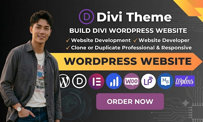 build divi wordpress, wordpress website development, website developer, webshop