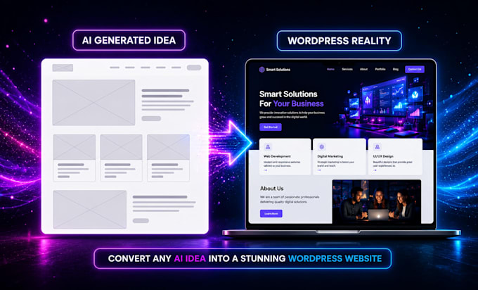 convert ai generated design to a wordpress elementor