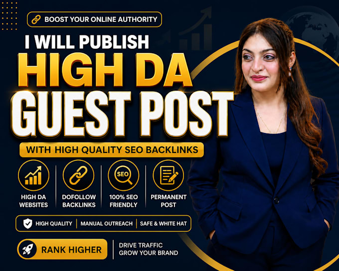 publish high da guest post with high quality SEO  backlinks