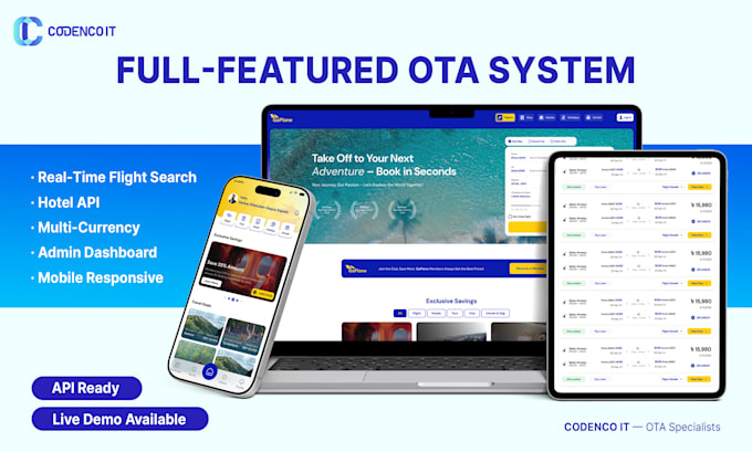 develop ota travel booking systems and flight portals