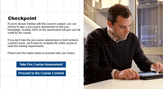 develop training course and presentation using storyline360