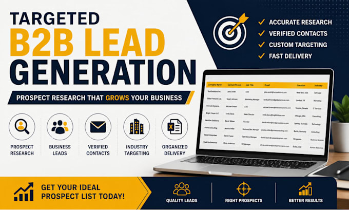 provide targeted b2b lead generation and prospect research