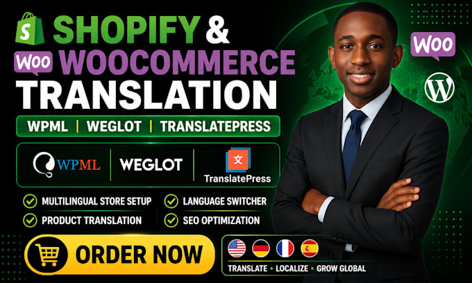 translate shopify woocommerce store with wpml weglot translatepress multilingual
