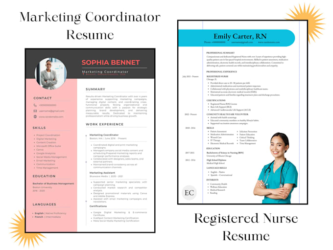 design a modern ats friendly resume with a clean layout